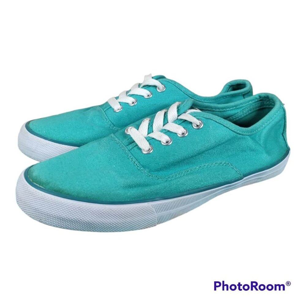 America Eagle Turquoise Slip On Sneakers Shoes Size 7